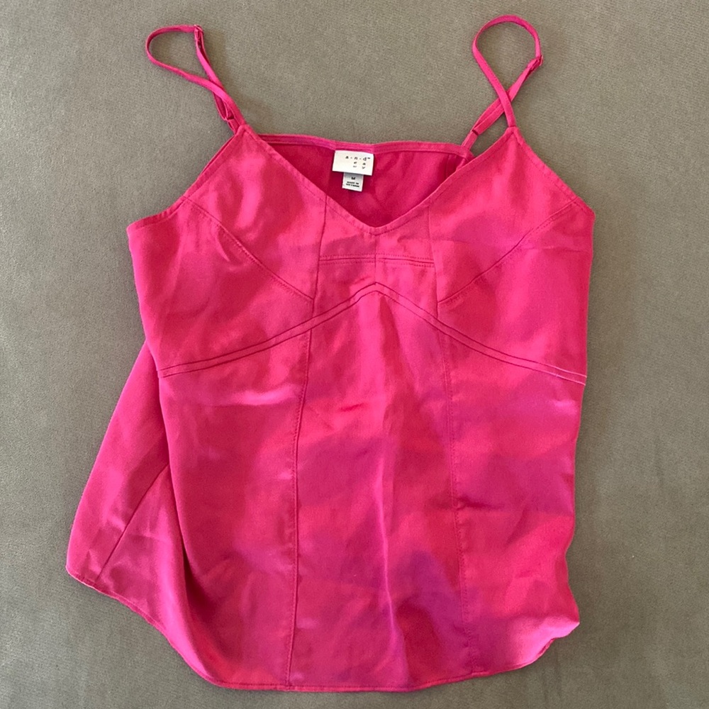 A new day size m pink satin tank